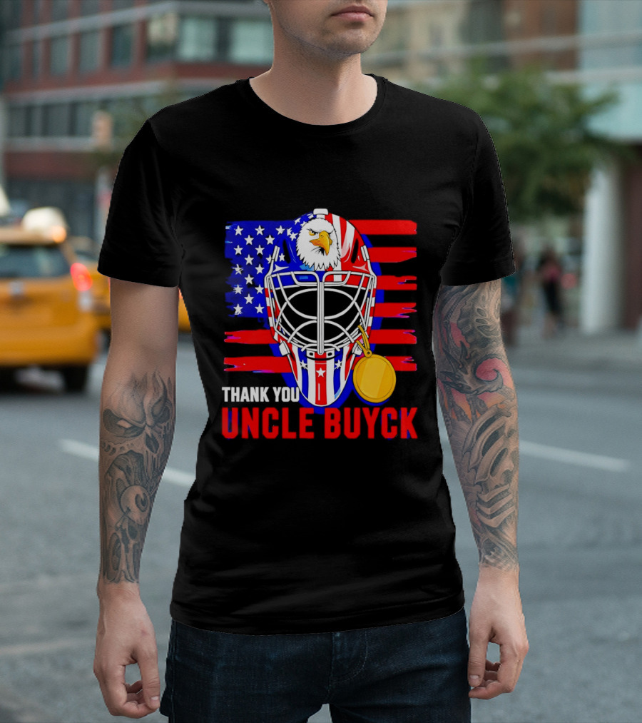 Thank You Uncle Buyck USA Hockey Eagle American Flag Olympic 2026 T-Shirt