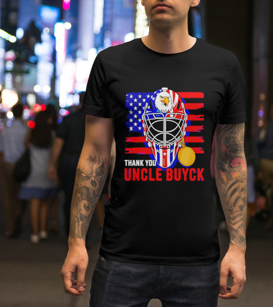 Thank You Uncle Buyck USA Hockey Eagle American Flag Olympic 2026 T-Shirt