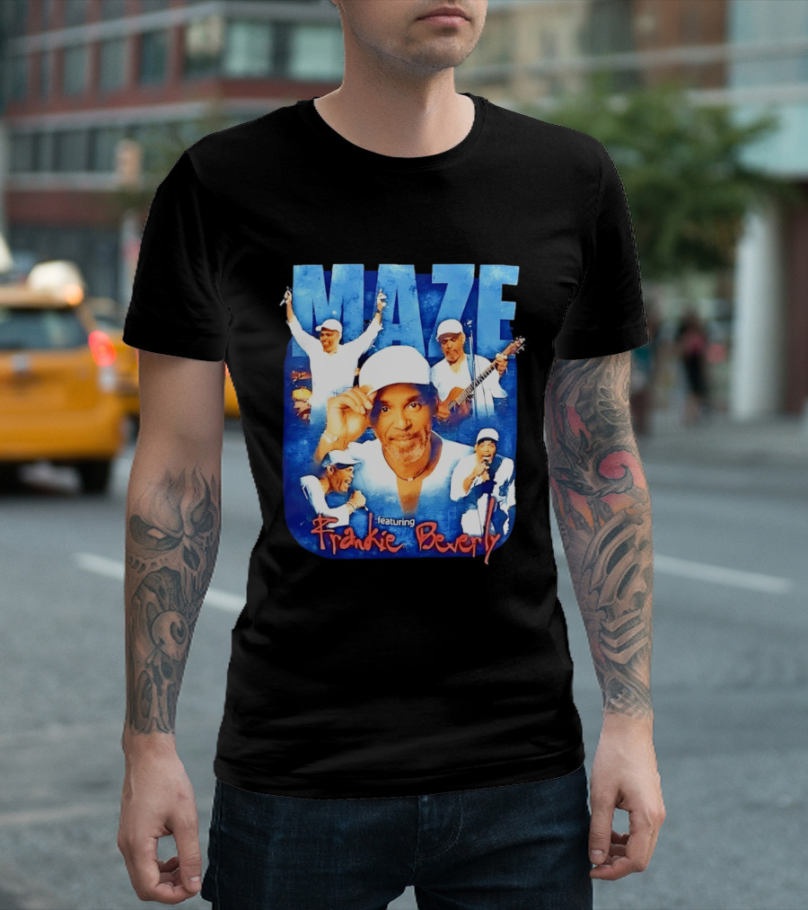 Maze Featuring Frankie Beverly Collage With Performances T-Shirt