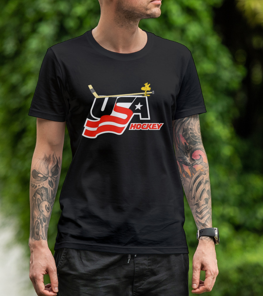 Woodstock USA Hockey With Hockey Stick T-Shirt
