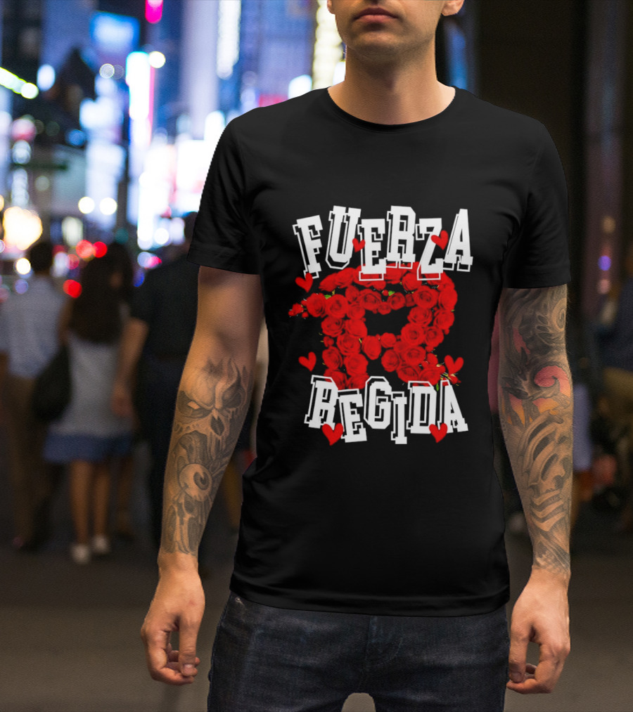 Fuerza Regida Red Rose Hearts T-Shirt
