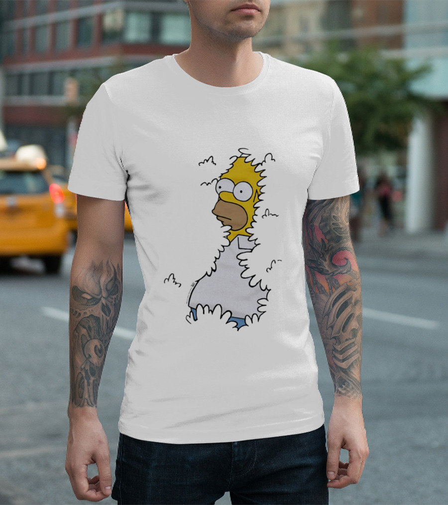 The Simpsons Homer Disappearing Into Bushes Meme T-Shirt