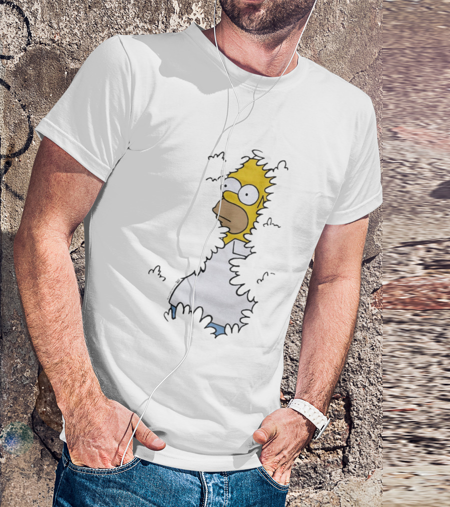 The Simpsons Homer Disappearing Into Bushes Meme T-Shirt