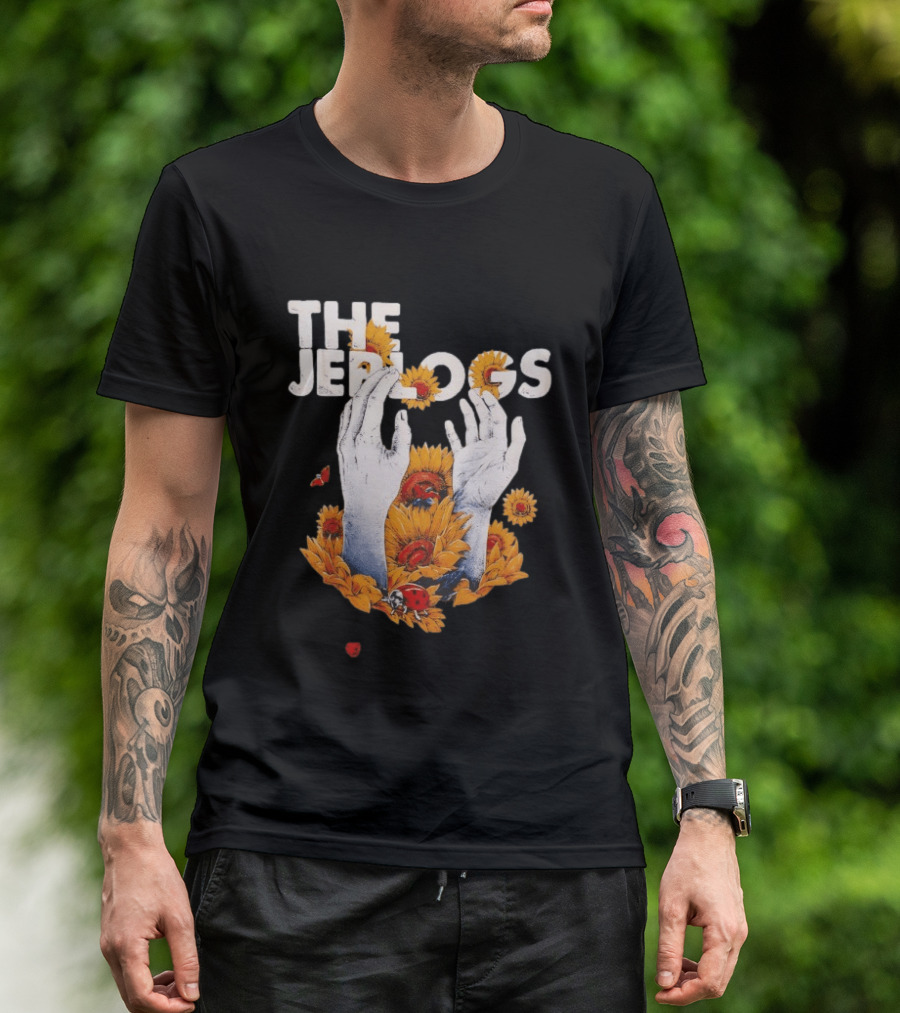 The Jep Logs Sunflowers And Ladybugs Blossoming Hands T-Shirt