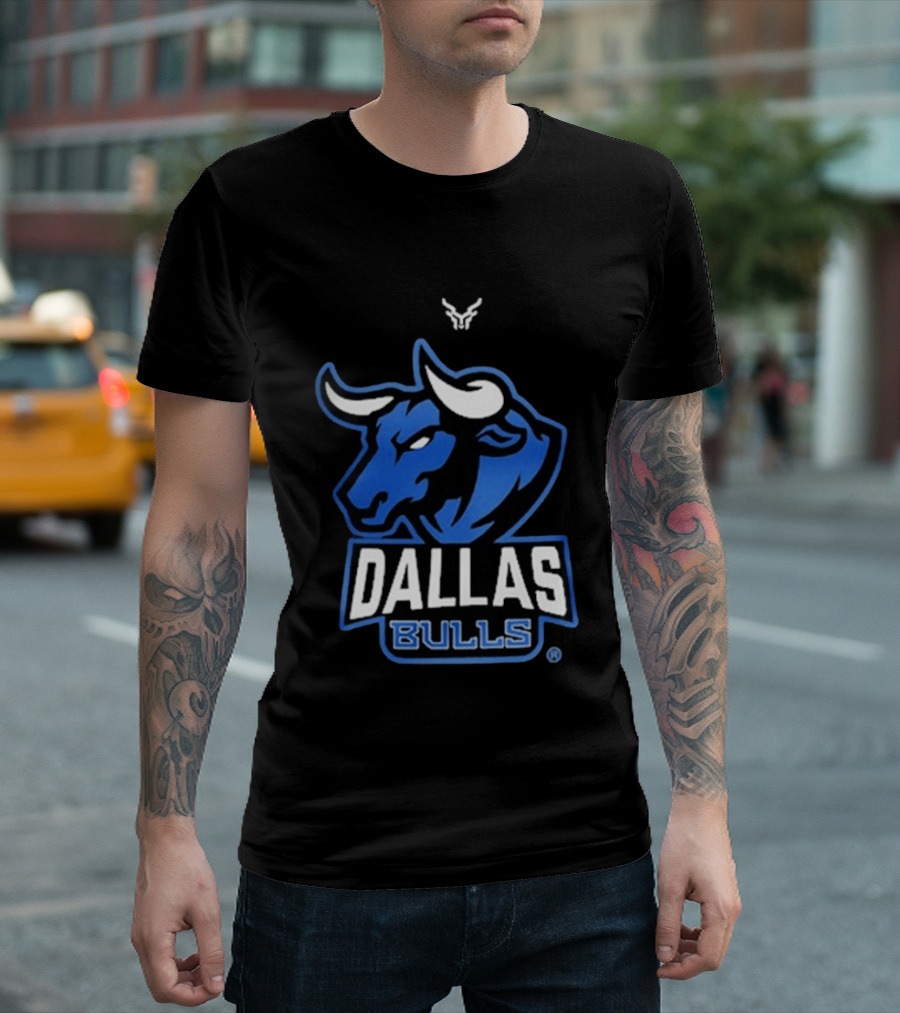 Drinkin Bros Dallas Bulls Bold Blue Bullhead T-Shirt
