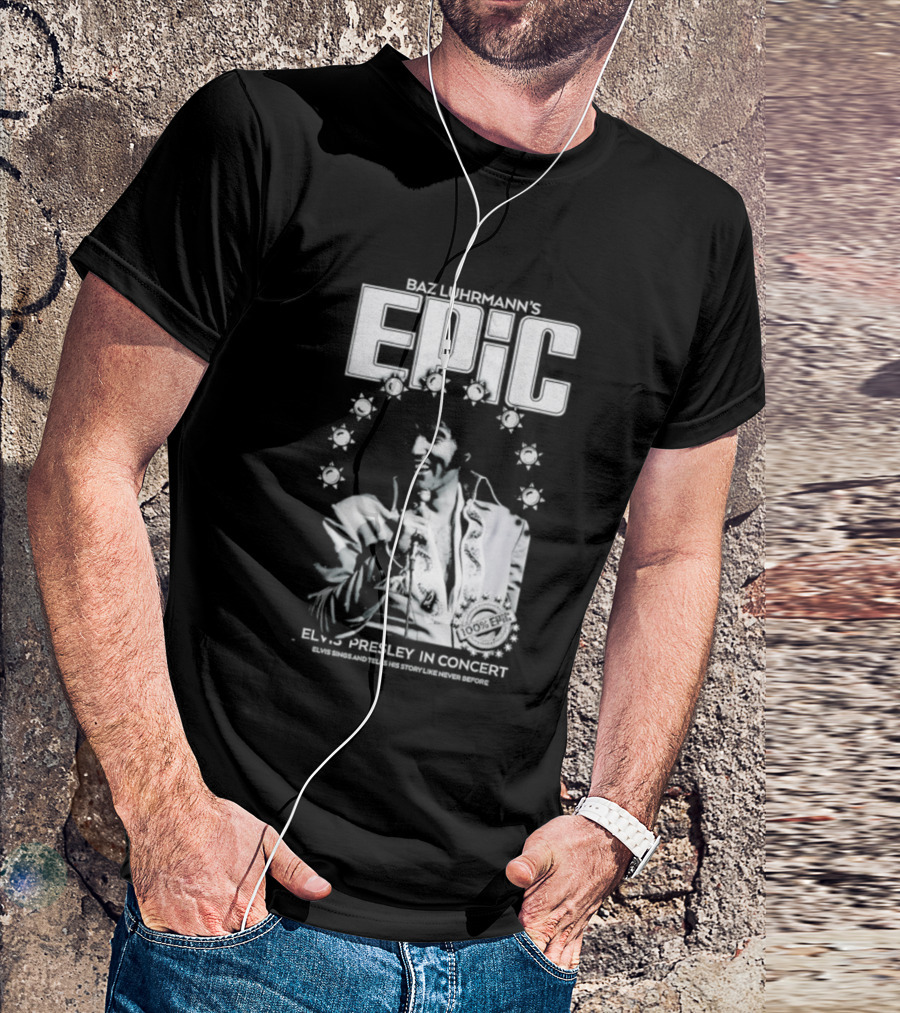 Elvis Presley Baz Luhrmann's Epic Legend In Black & White T-Shirt