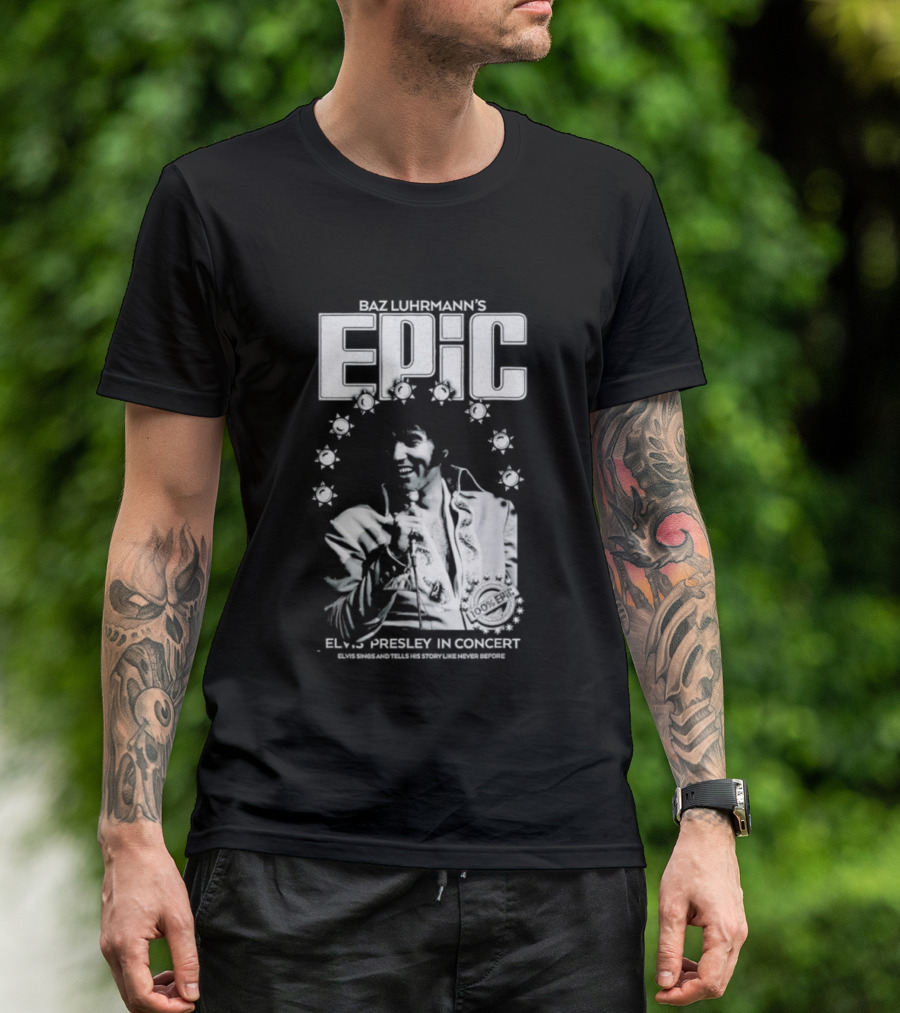 Elvis Presley Baz Luhrmann's Epic Legend In Black & White T-Shirt