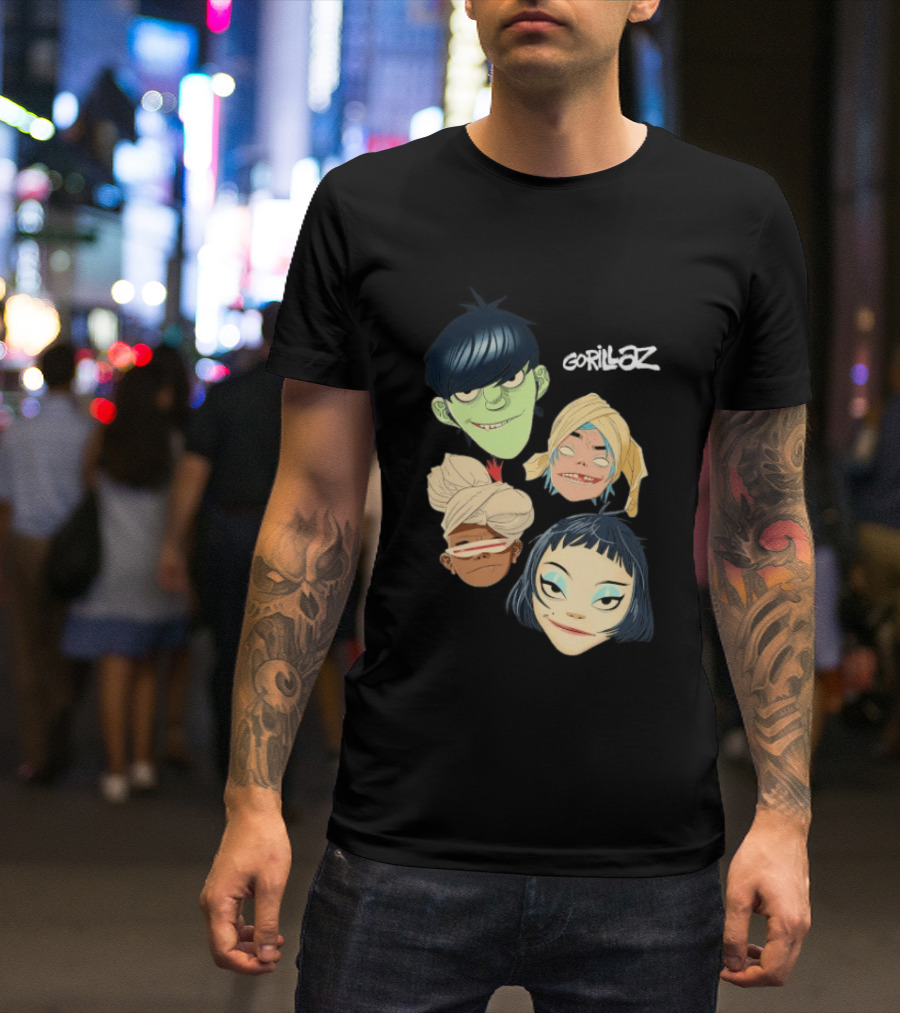 Gorillaz Band Characters The Mountain Heads T-Shirt