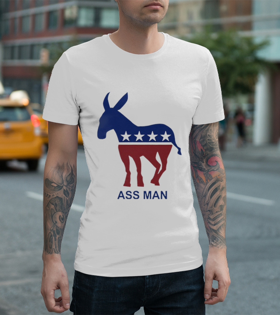 Ass Man Democratic Party Donkey Stars T-Shirt