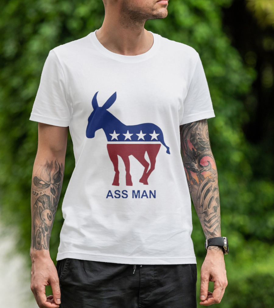 Ass Man Democratic Party Donkey Stars T-Shirt