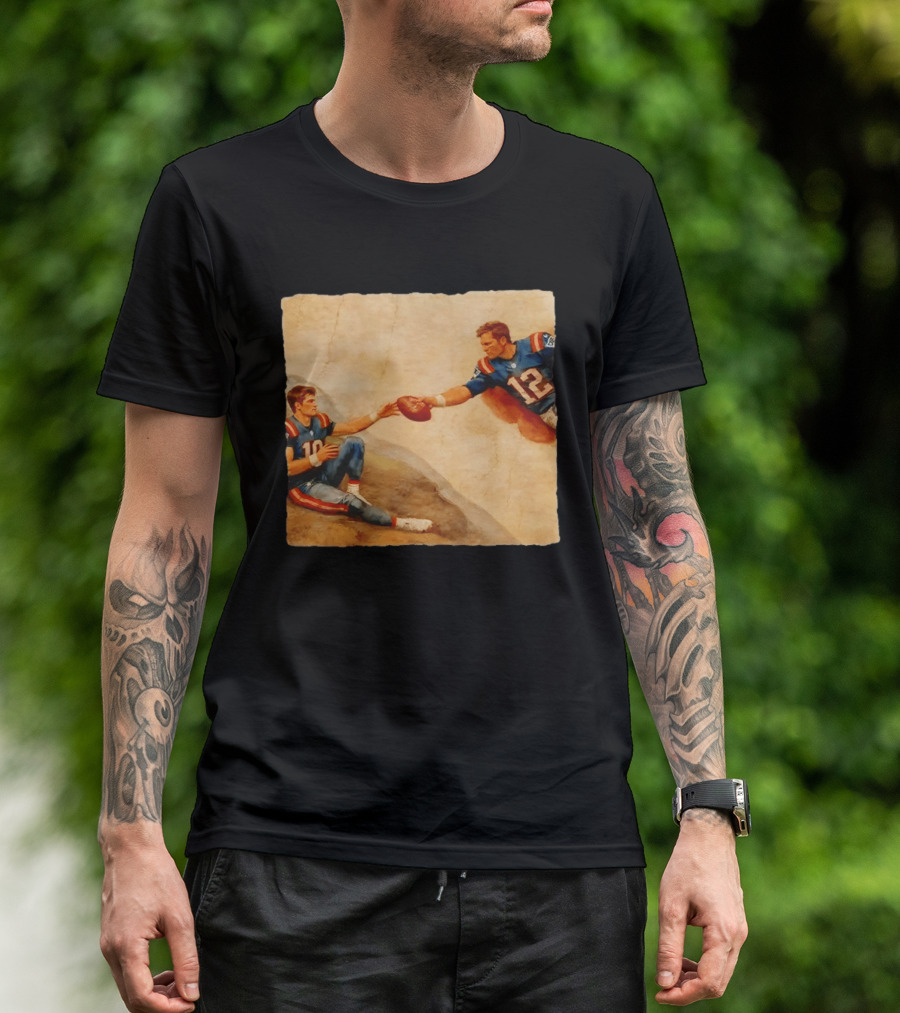 New England Patriots Tom Brady Drake Maye Meme Football T-Shirt