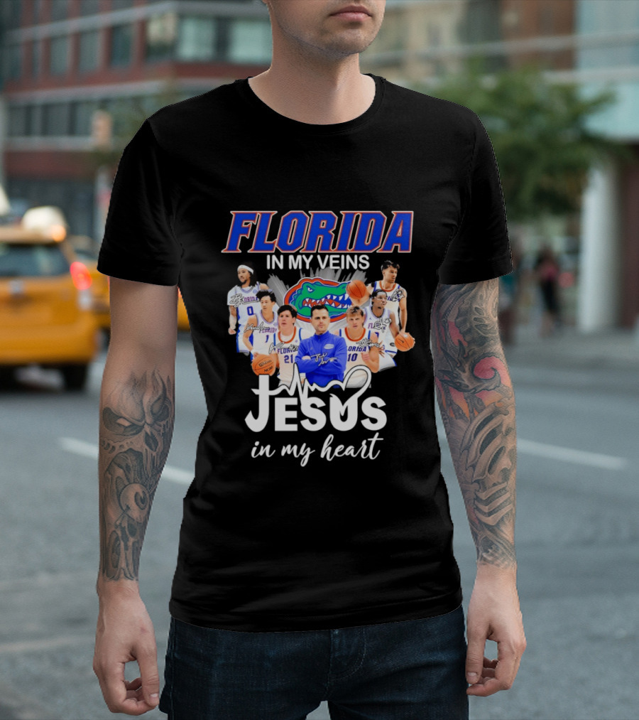 Florida Gators Coach Todd Golden Players Jesus In My Heart T-Shirt