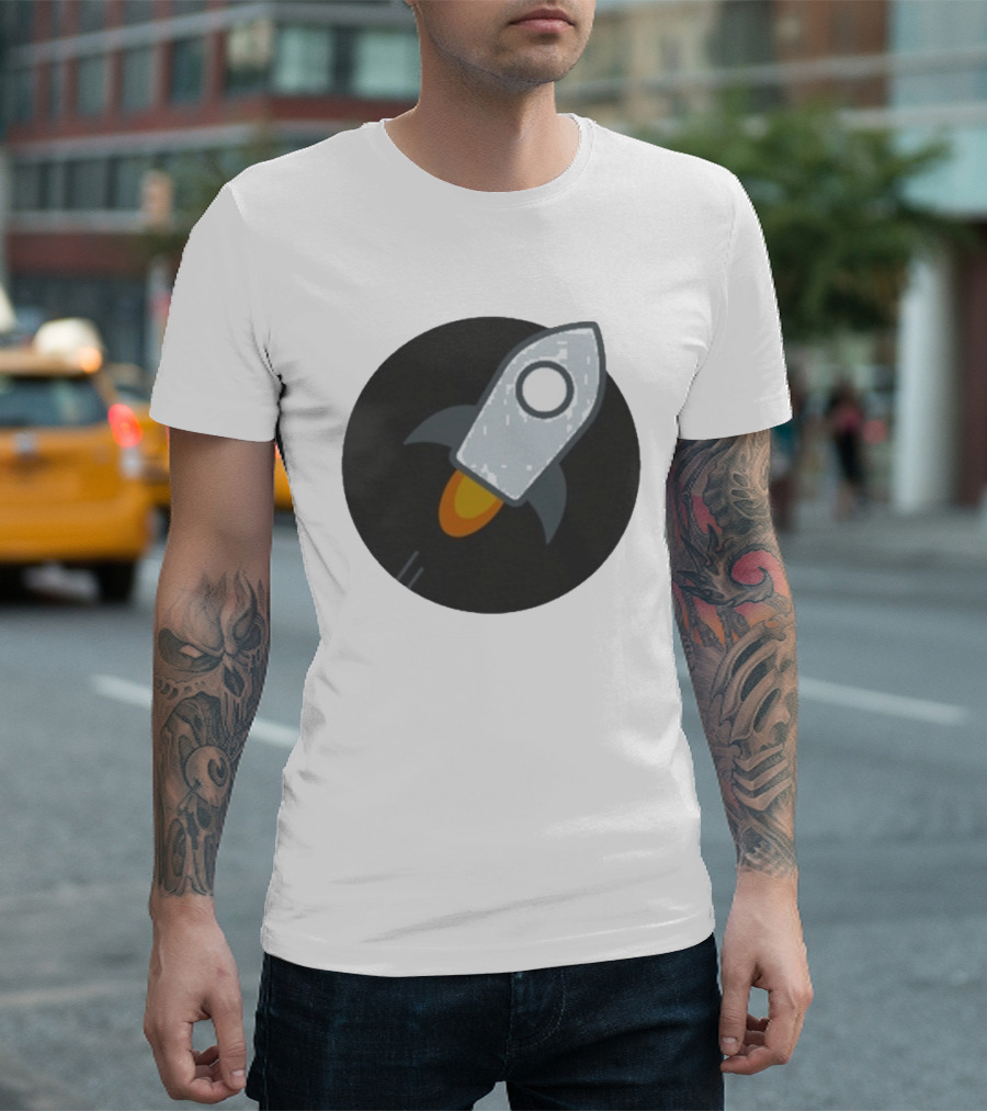 Stellar Rocket Cryptocurrency Digital Spacecraft T-Shirt