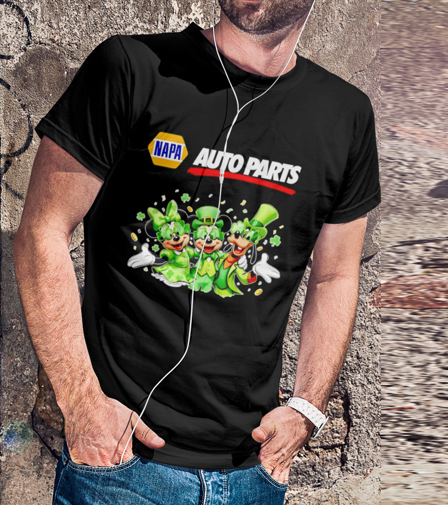 NAPA Auto Parts Mickey Mouse St Patrick's Day T-Shirt