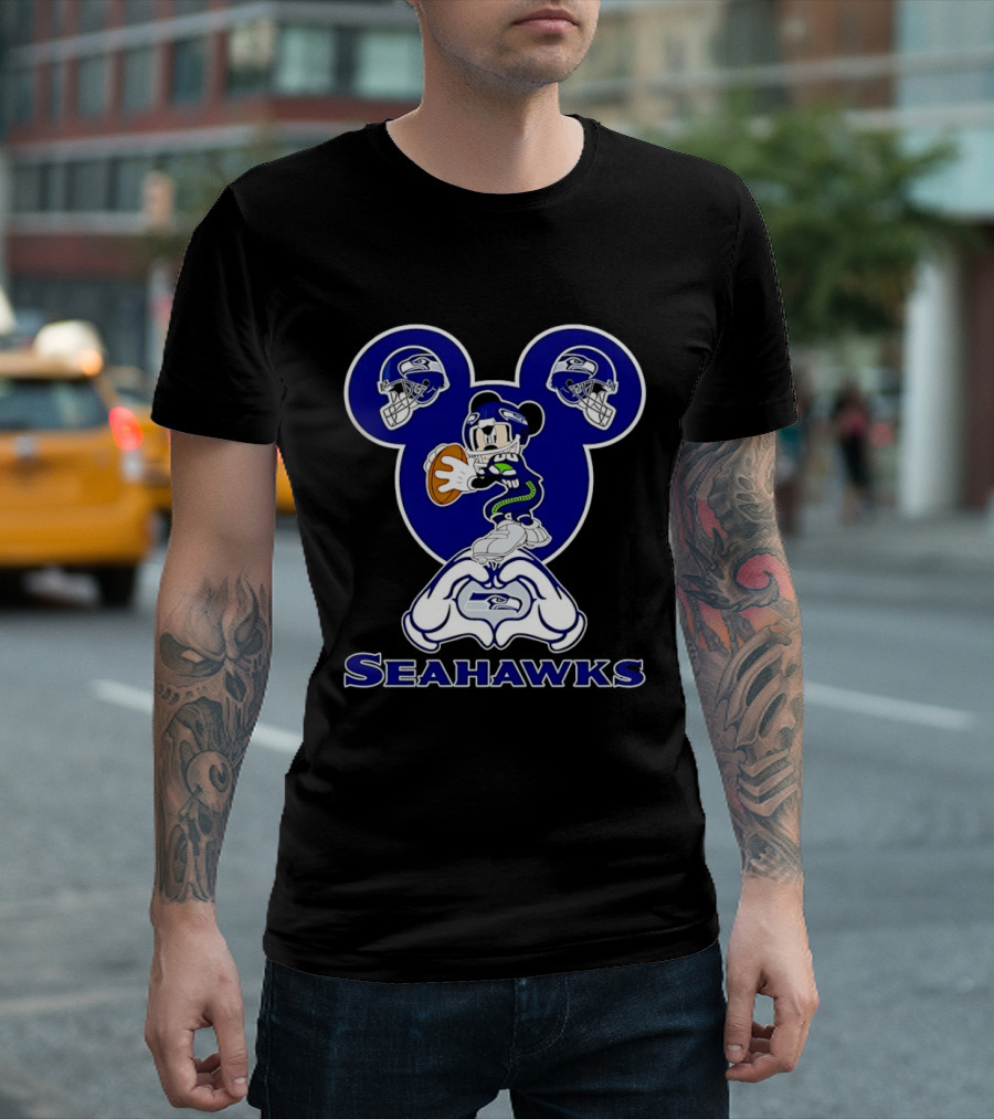 Mickey Mouse Seattle Seahawks Football Fanatic Collection T-Shirt