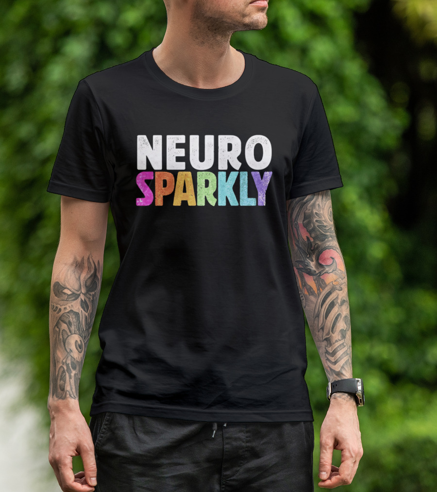 Neuro Sparkly Rainbow Glitter T-Shirt