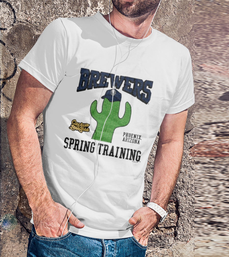 Milwaukee Brewers Cactus League Spring Training Phoenix Arizona Cactus Hat T-Shirt