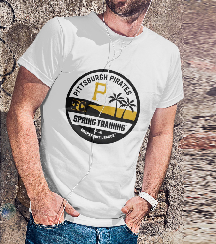 Pittsburgh Pirates Spring Training Luxe Knit Grapefruit League Palm Trees T-Shirt