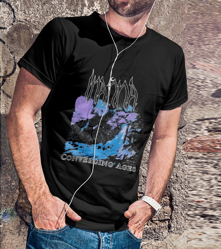 Inanna Converging Ages Abstract Purple And Blue T-Shirt
