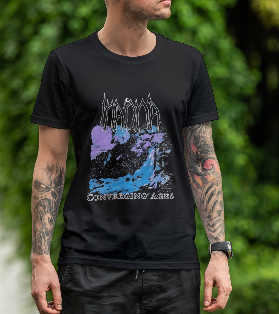 Inanna Converging Ages Abstract Purple And Blue T-Shirt