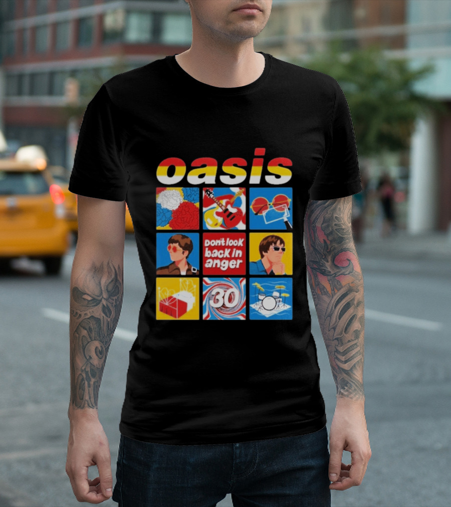 Oasis Don't Look Back In Anger 30 Years Celebration T-Shirt
