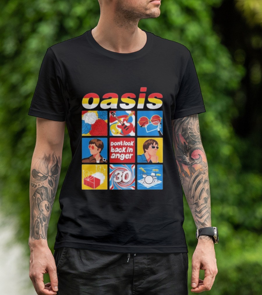 Oasis Don't Look Back In Anger 30 Years Celebration T-Shirt