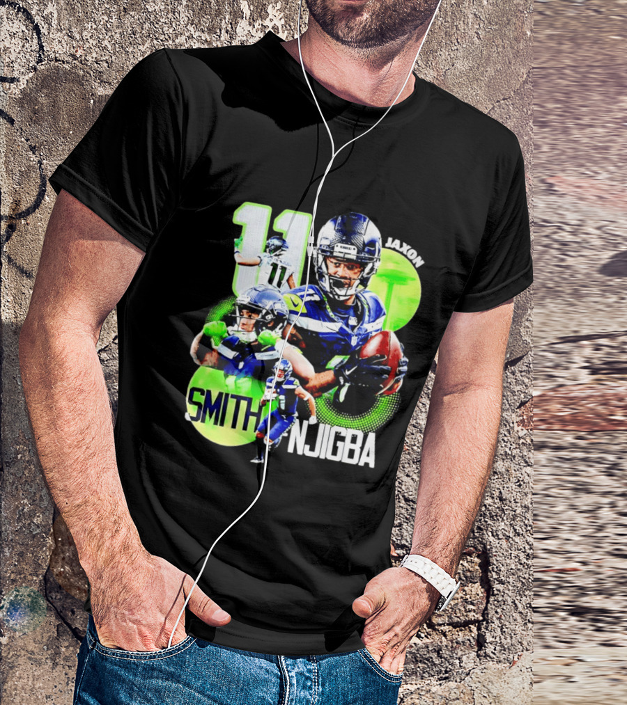 Jaxon Smith Njigba 11 Seattle Seahawks Football Receiver T-Shirt