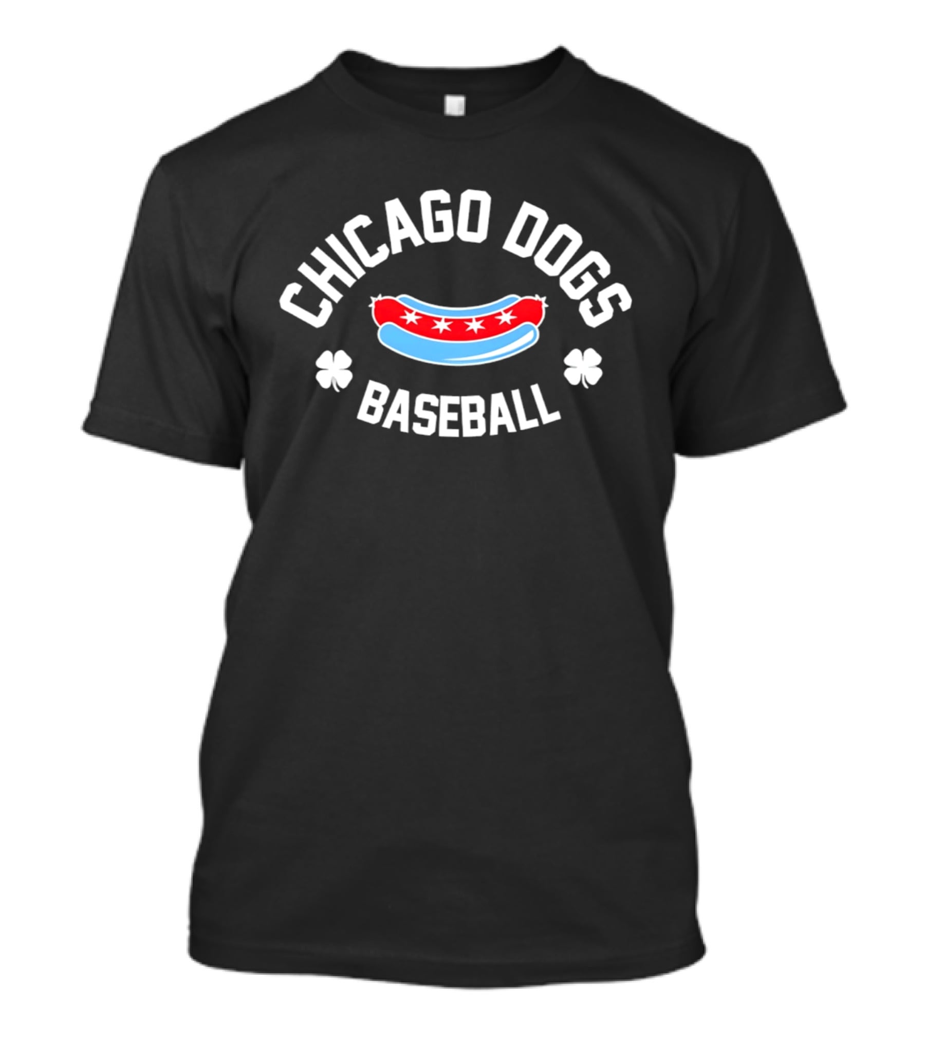 Chicago Dogs Baseball Hot Dog Stars And Clovers T-Shirt