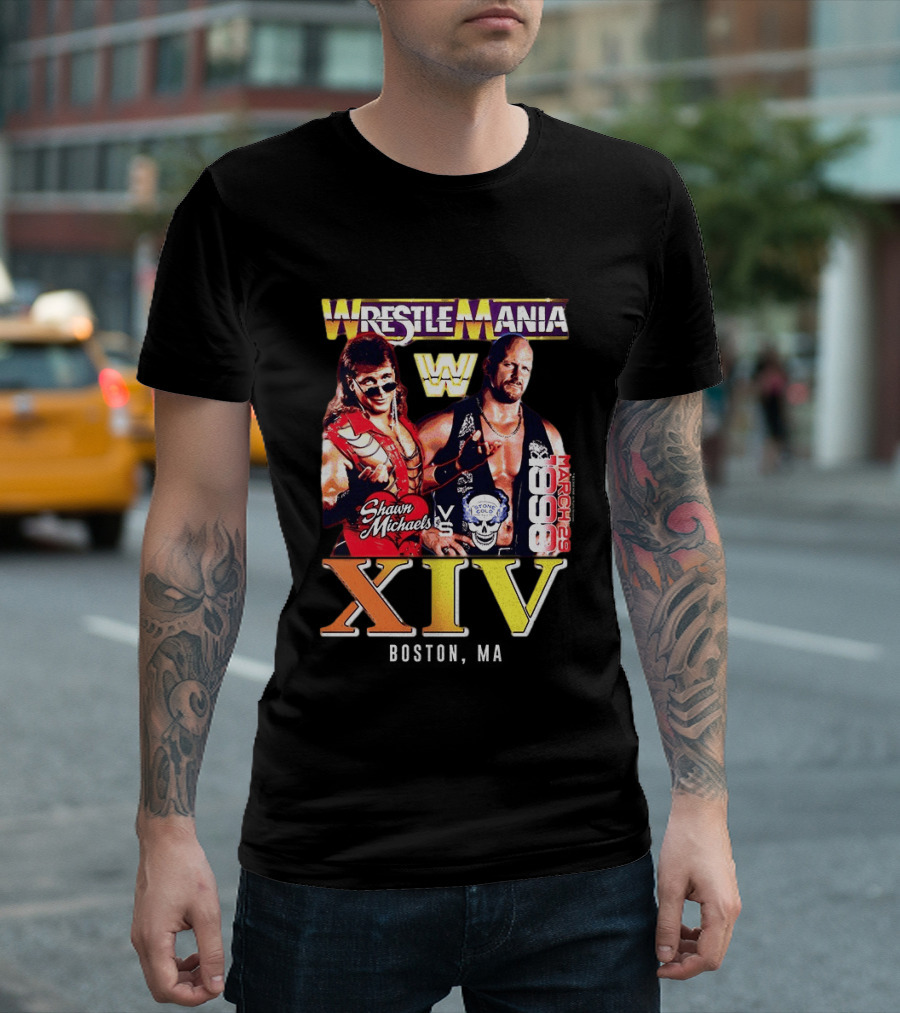 WrestleMania Shawn Michaels Vs Stone Cold March 29 1998 XIV T-Shirt