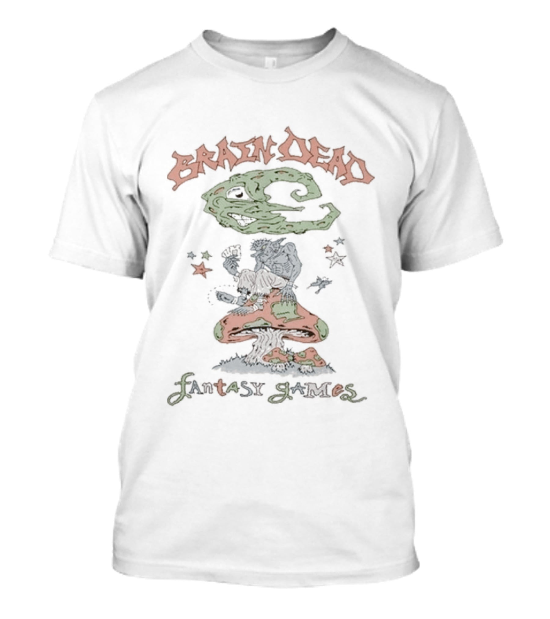 Brain Dead Fantasy Psychic Card Games Trippy Mushrooom Psychedelic T-Shirt