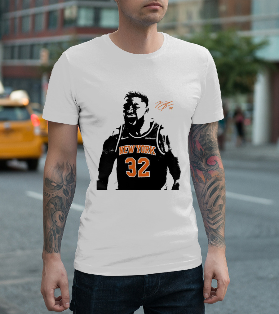 Karl Anthony Towns New York 32 Signature Knicks T-Shirt