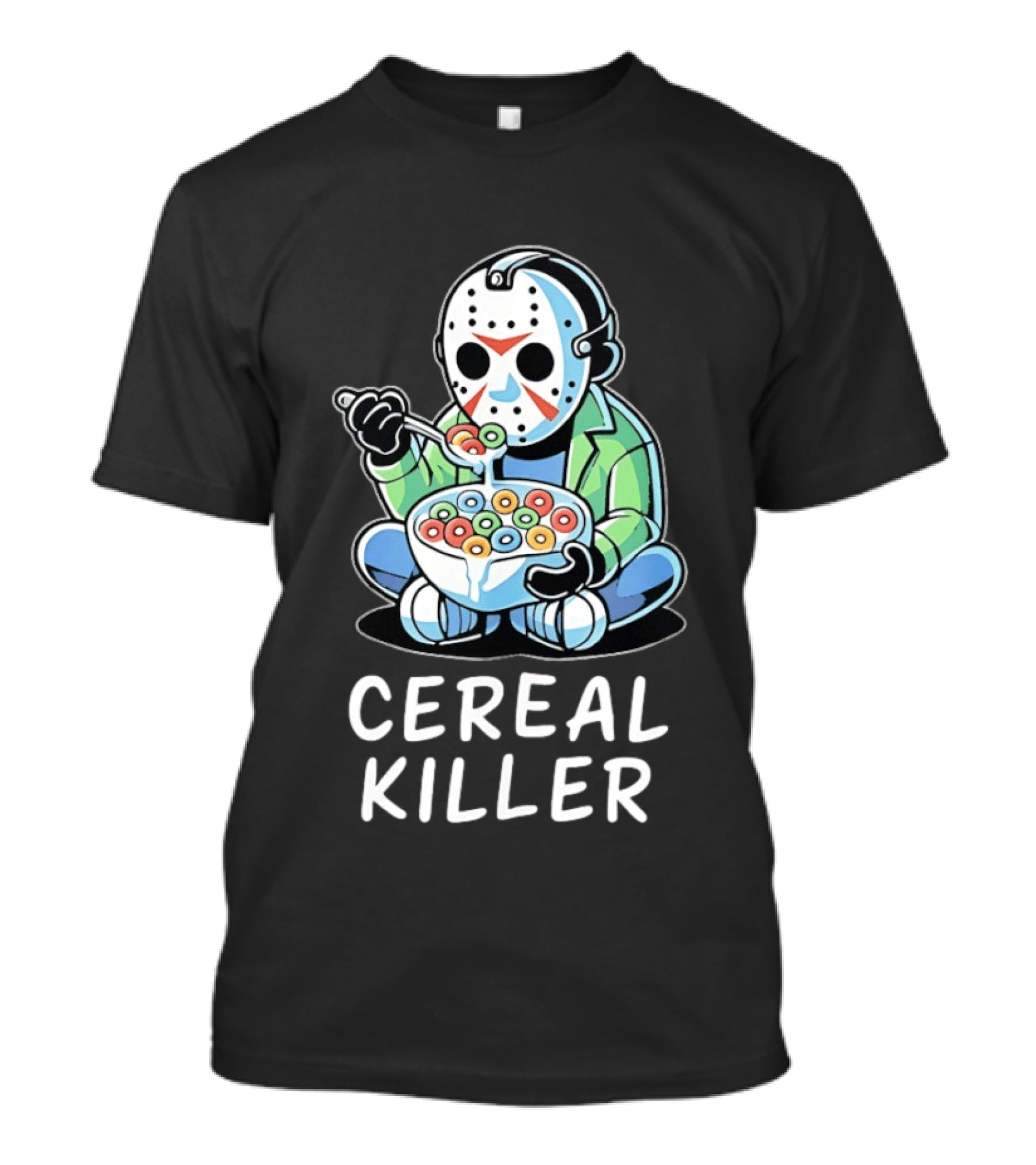 Jason Voorhees Eating Cereal Cereal Killer T-Shirt