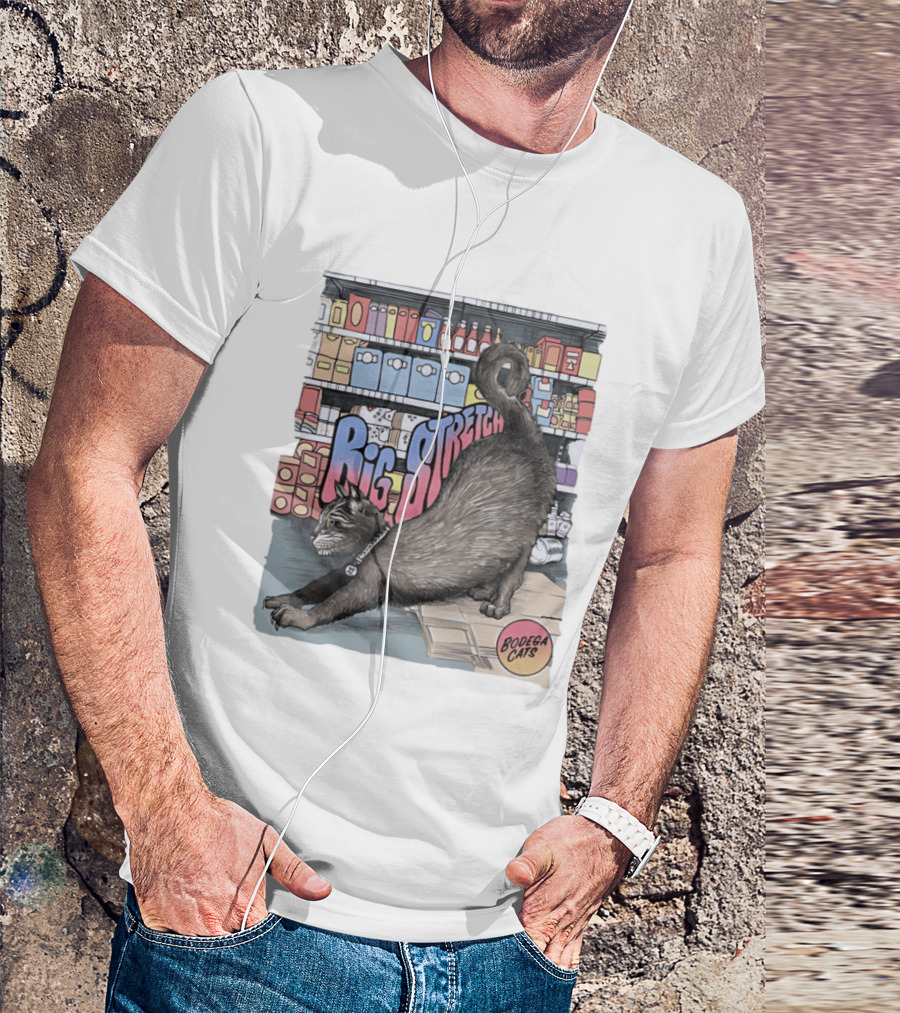 Big Stretch Bodega Cats Groceries Stack T-Shirt
