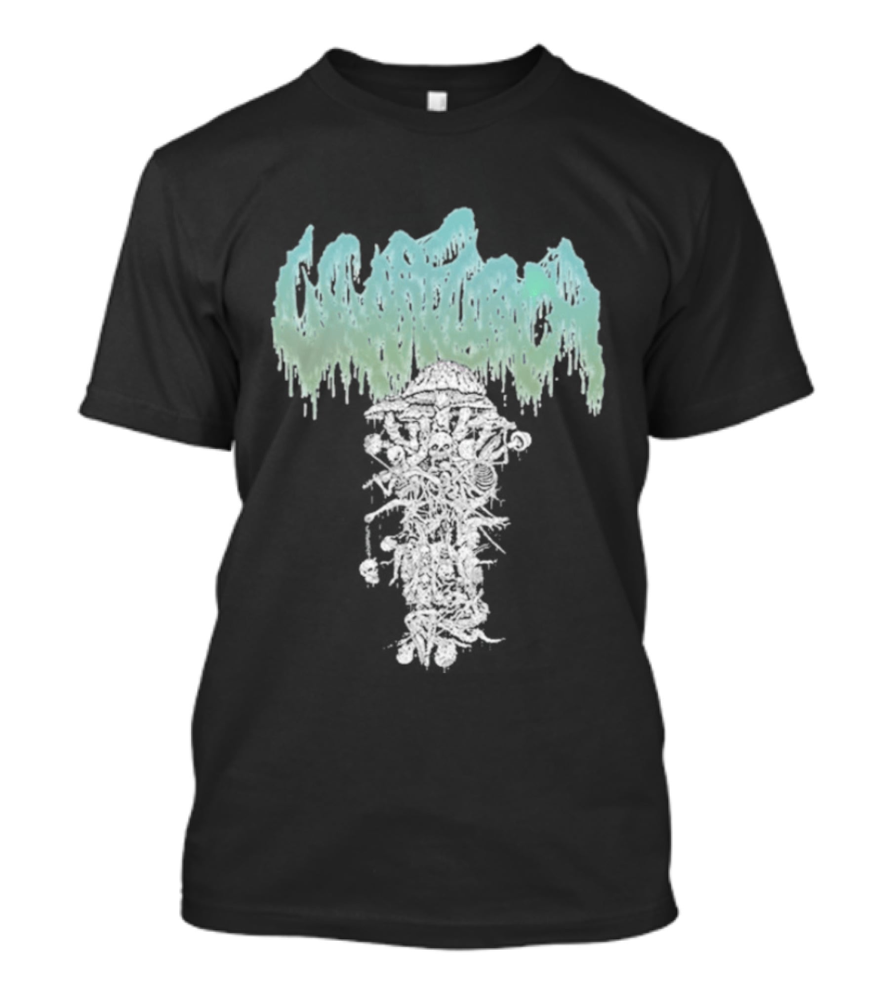Wharflurch Shroomdeathflurch Forest Monster Green Drip T-Shirt