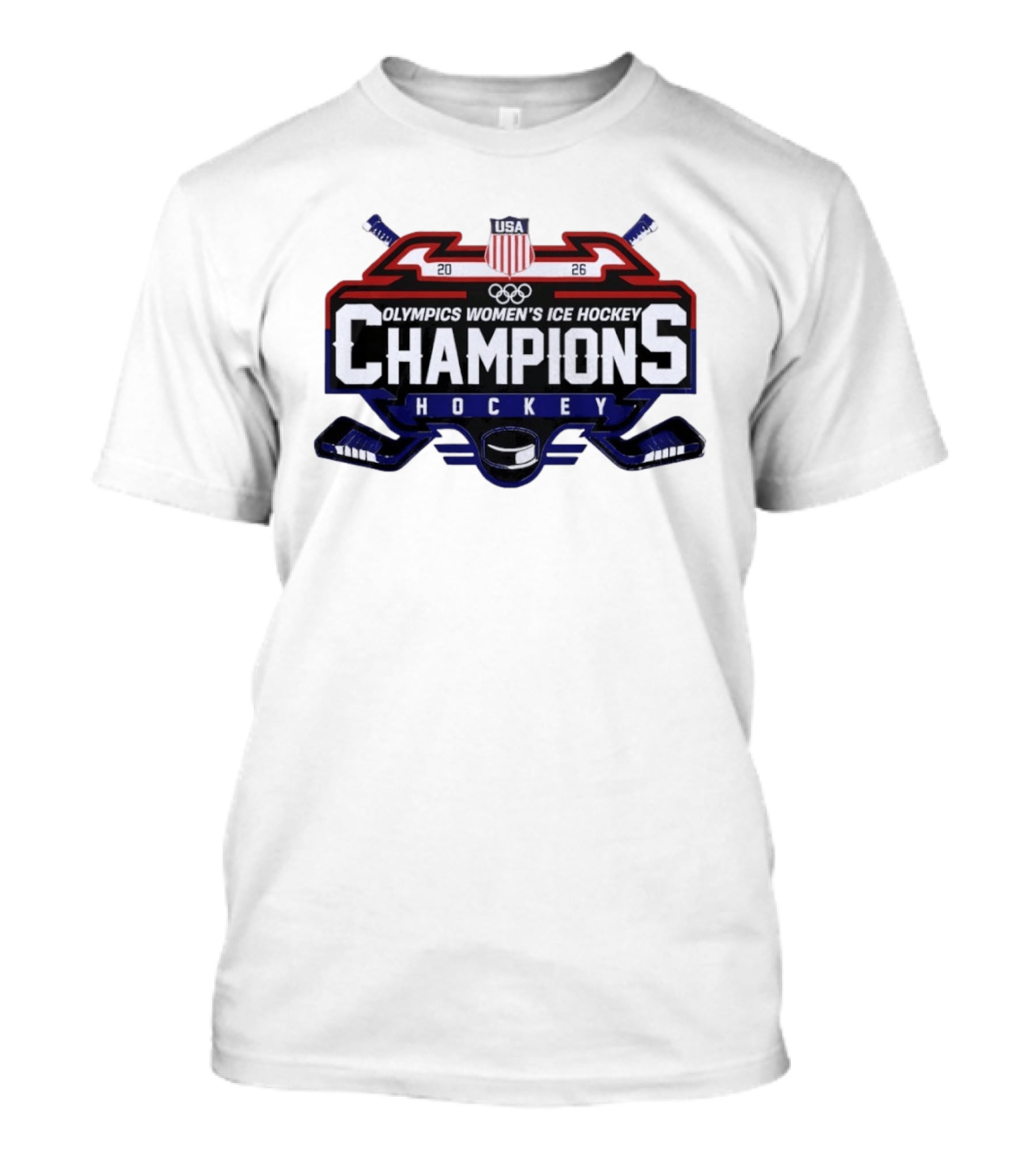 USA 2026 Olympics Women's Ice Hockey Champions Hockey T-Shirt