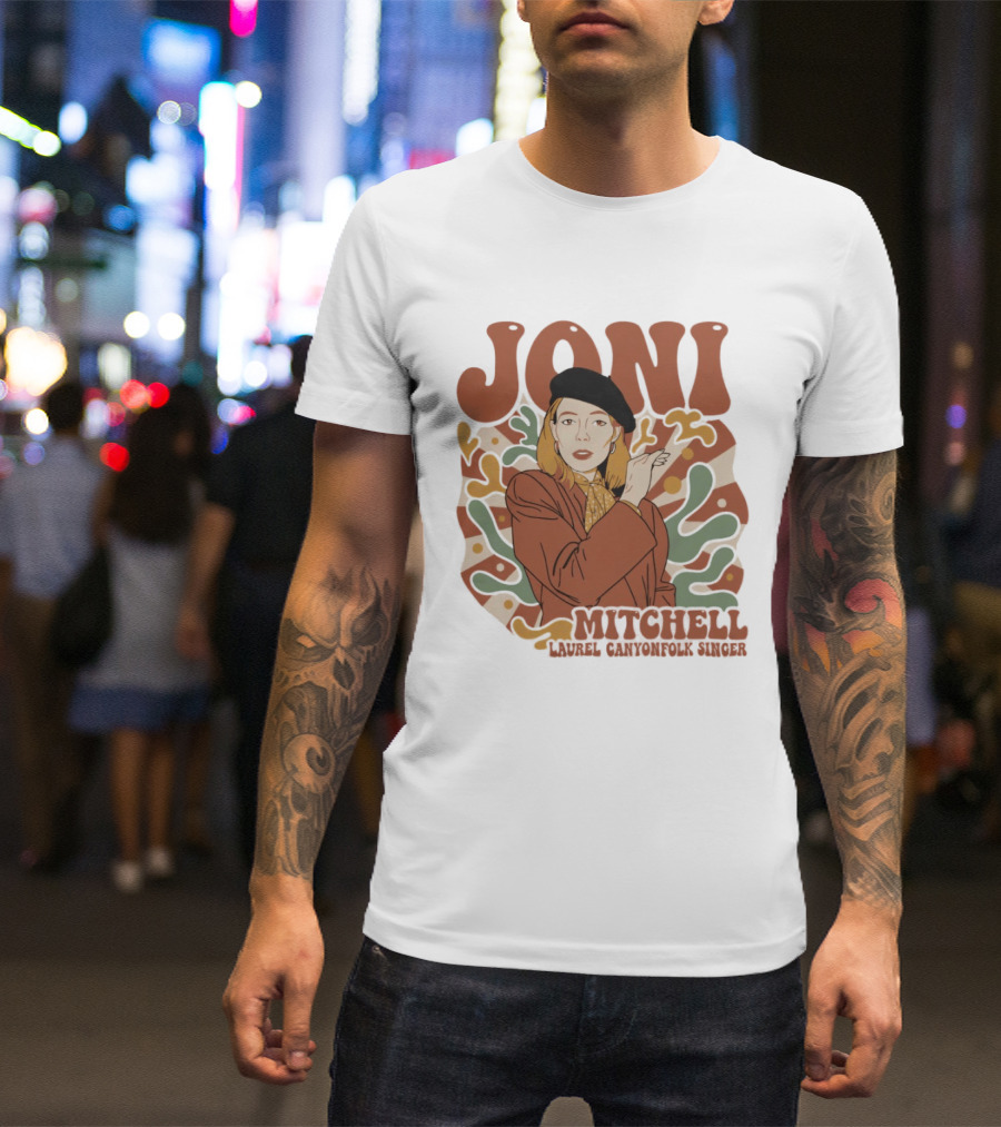 Joni Mitchell Laurel Canyon Folk Singer Iconic 70s T-Shirt