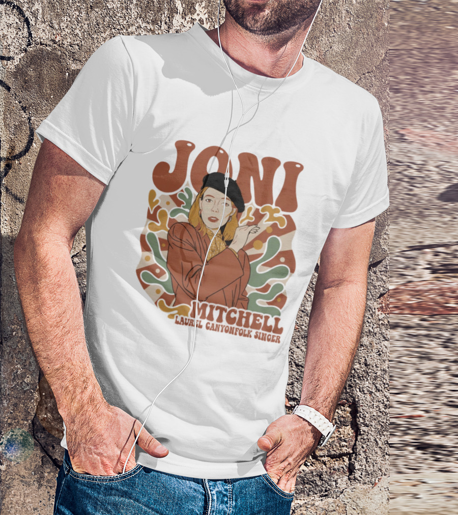 Joni Mitchell Laurel Canyon Folk Singer Iconic 70s T-Shirt
