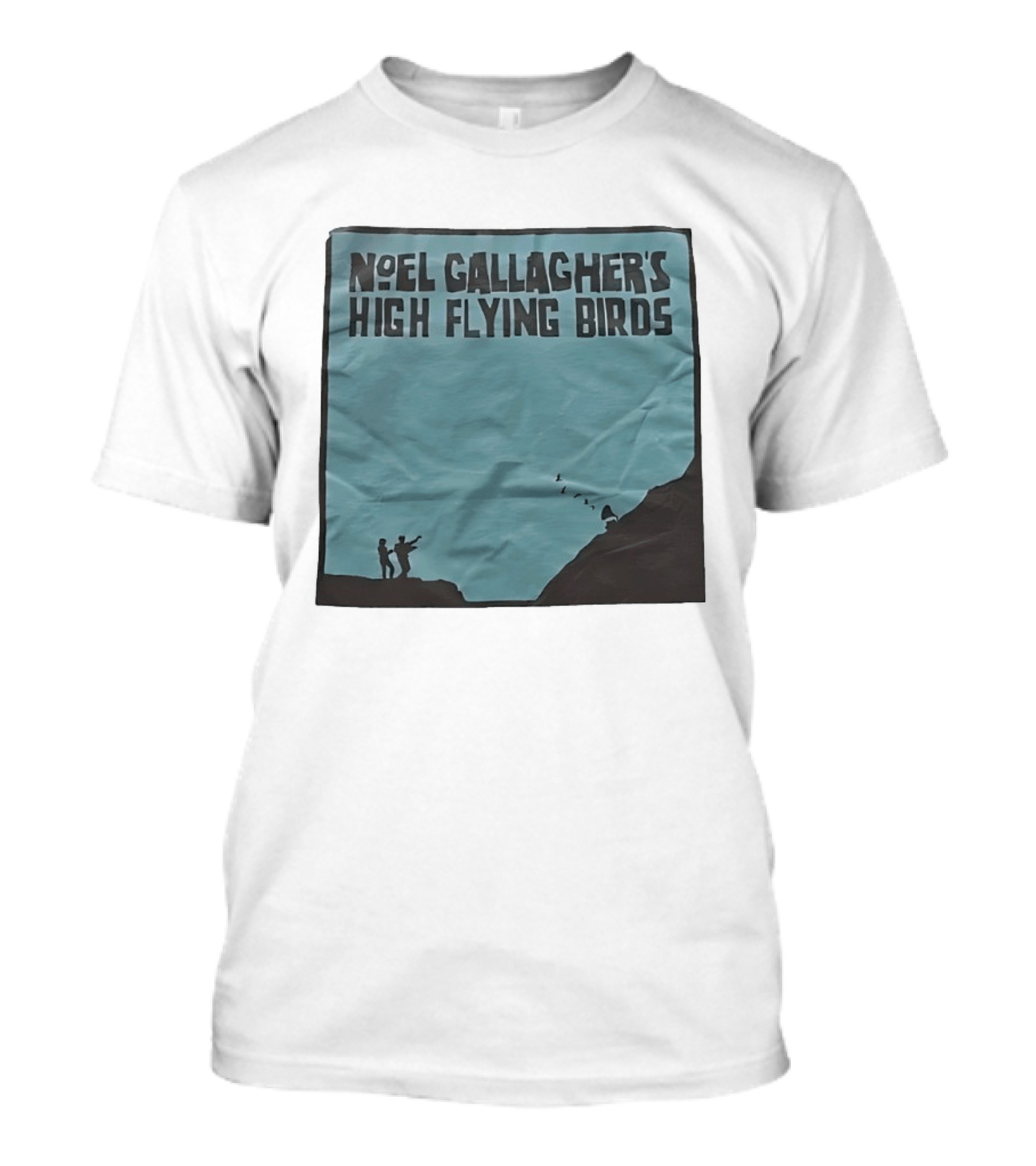 Noel Gallagher's High Flying Birds Album Cover Silhouette Cliff Scene T-Shirt