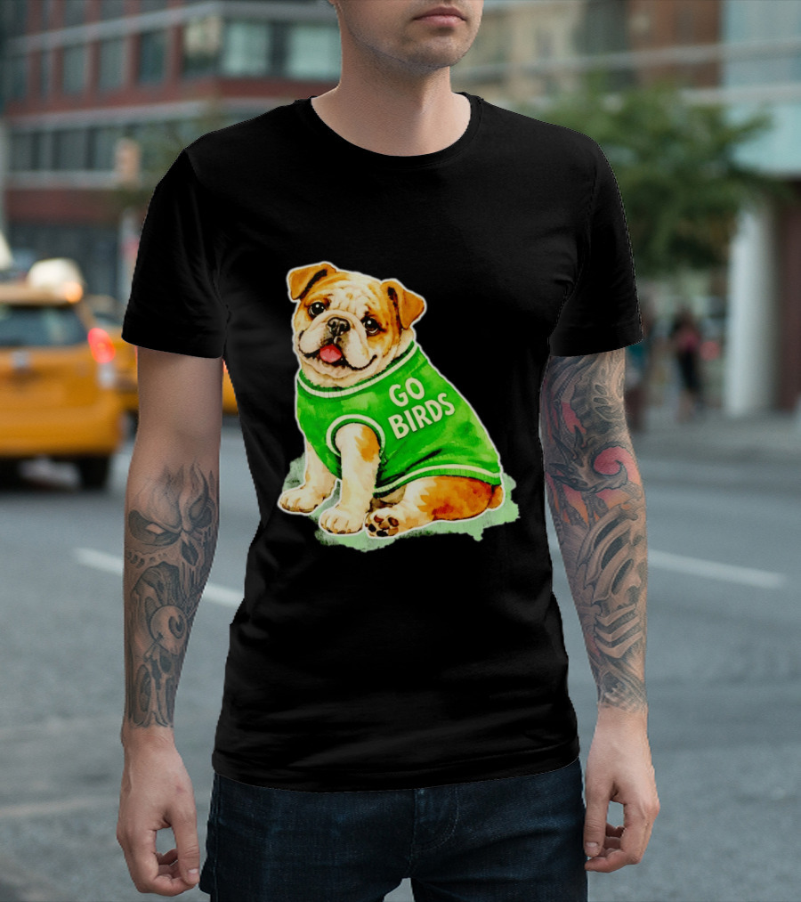 Briish Bulldog Go Birds Phillygoat Passyunk Avenue Green Jersey T-Shirt