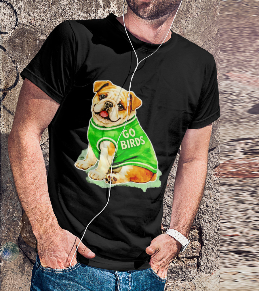 Briish Bulldog Go Birds Phillygoat Passyunk Avenue Green Jersey T-Shirt