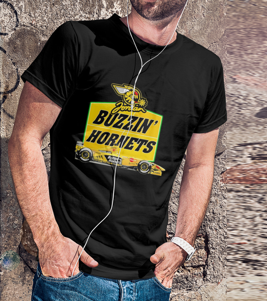 Buzzin' Hornets Jordan F1 En Honda Car T-Shirt