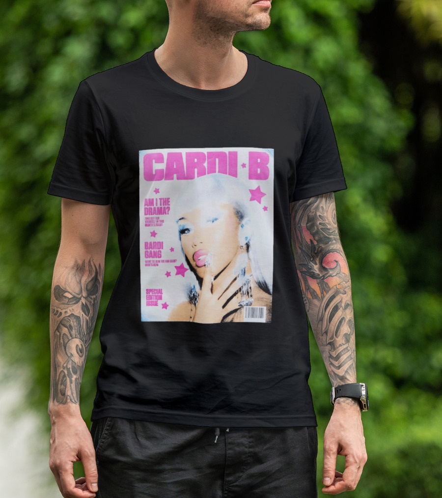 Cardi B Am I The Drama Special Edition Magazine Cover Bardi Gang T-Shirt