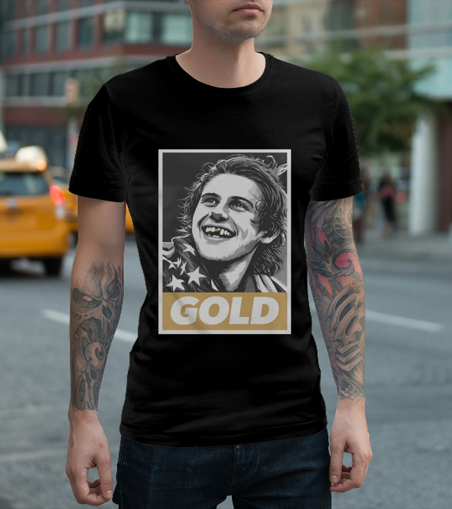Jack Hughes Gold Medal Champion Olympic Legend Golden Smile T-Shirt