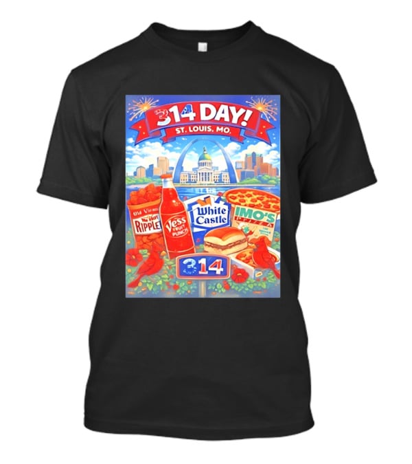 314 Day St Louis MO Arch Ripple Vess White Castle Imo's Pizza Cardinals T-Shirt