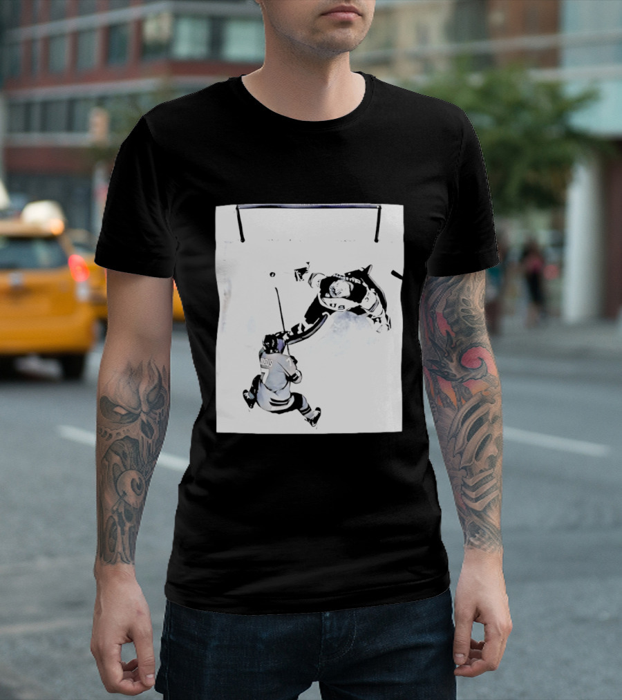 Connor Hellebuyck USA Olympic Gold Medal Win Hockey Action T-Shirt