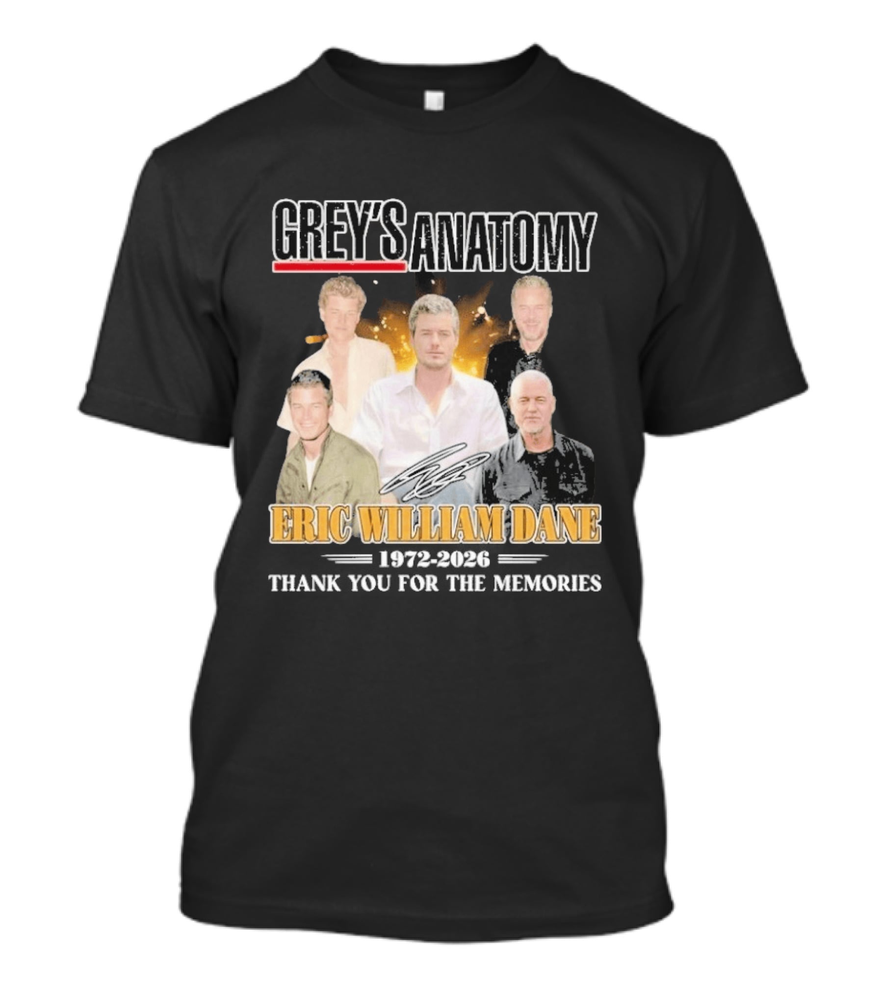 Eric William Dane Grey's Anatomy Thank You For The Memories T-Shirt