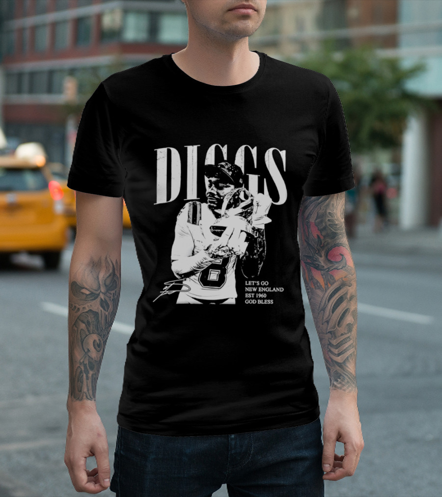 Diggs Let's Go New England Est 1960 God Bless T-Shirt