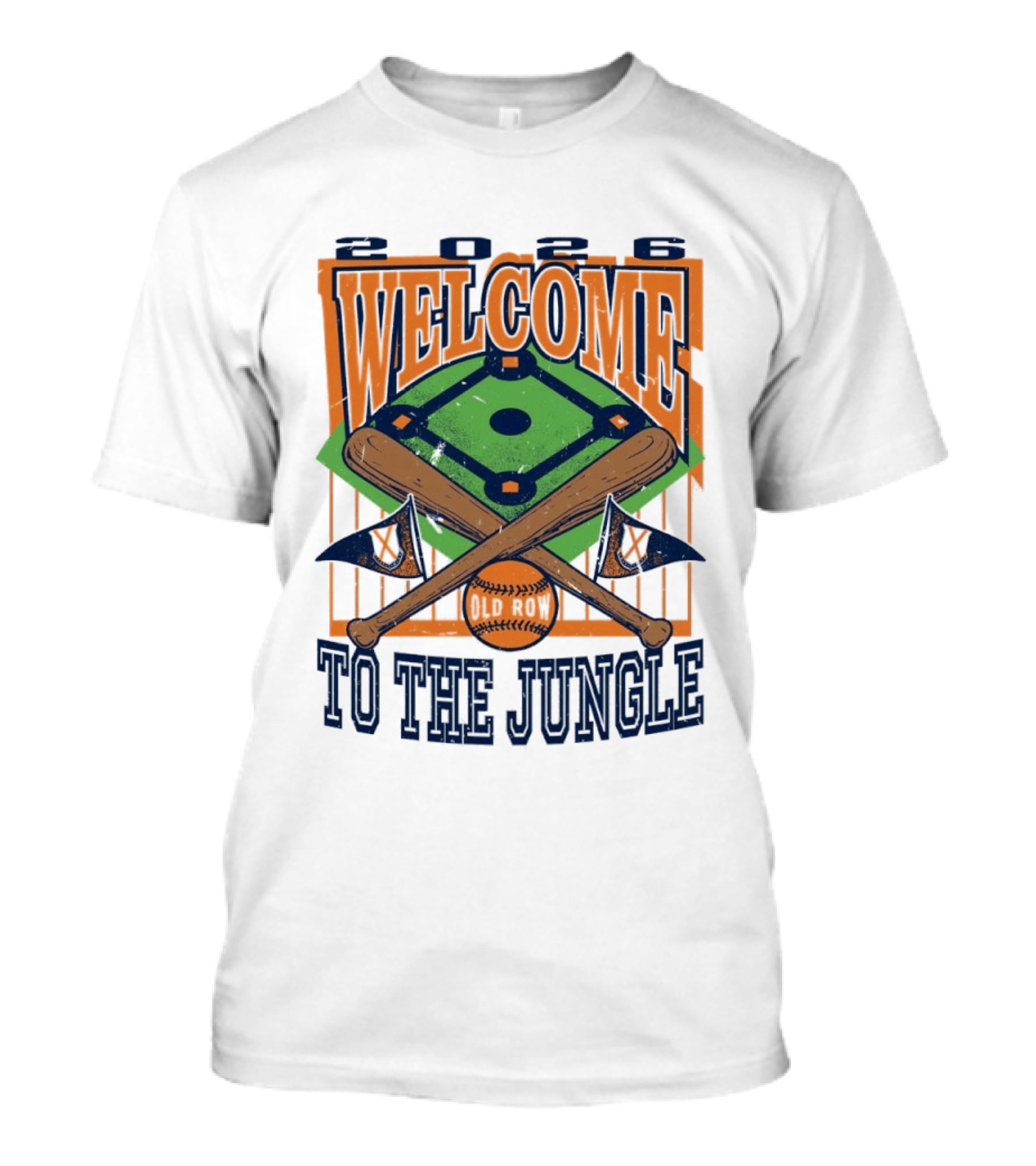 Auburn Tigers 2026 Welcome To The Jungle Baseball Field And Crossed Bats T-Shirt