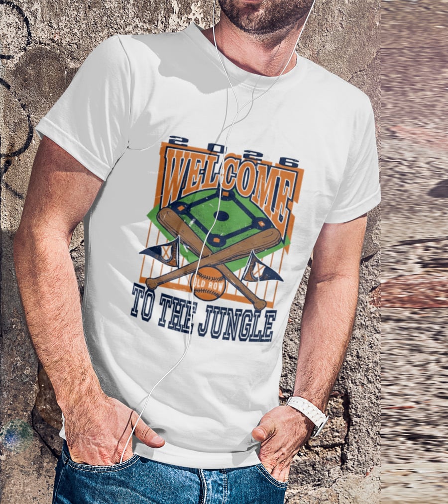 Auburn Tigers 2026 Welcome To The Jungle Baseball Field And Crossed Bats T-Shirt