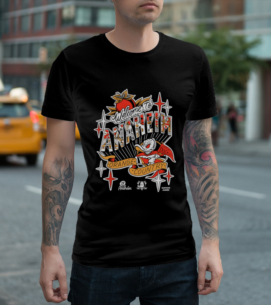 Welcome To Anaheim Ducks Orange County Disney Collaboration T-Shirt